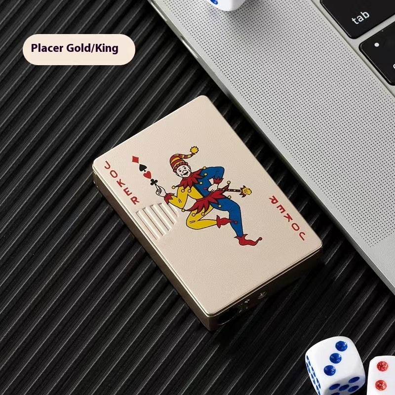 Poker Card Metal Windproof Straight Forward Creative Personalized Lighter