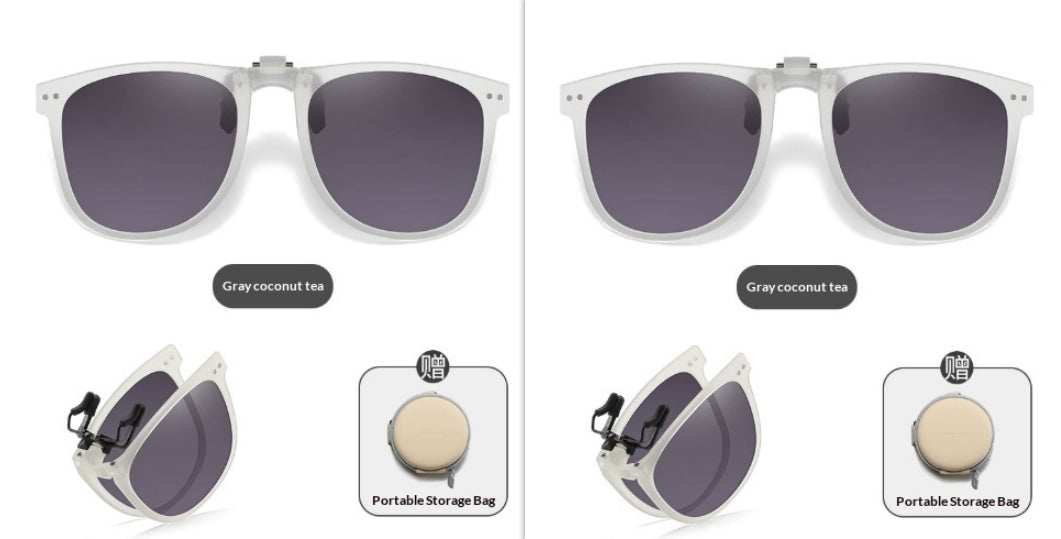 Foldable Polarized Sunglass Clips UV Protection Fashionable Lightweight