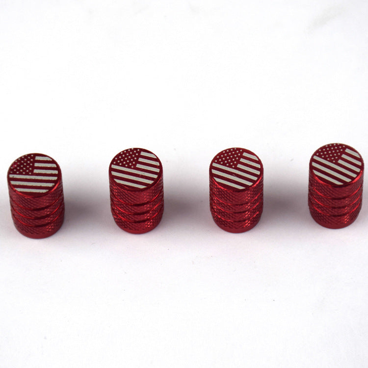 American Flag Valve Cap Aluminum Valve Cap